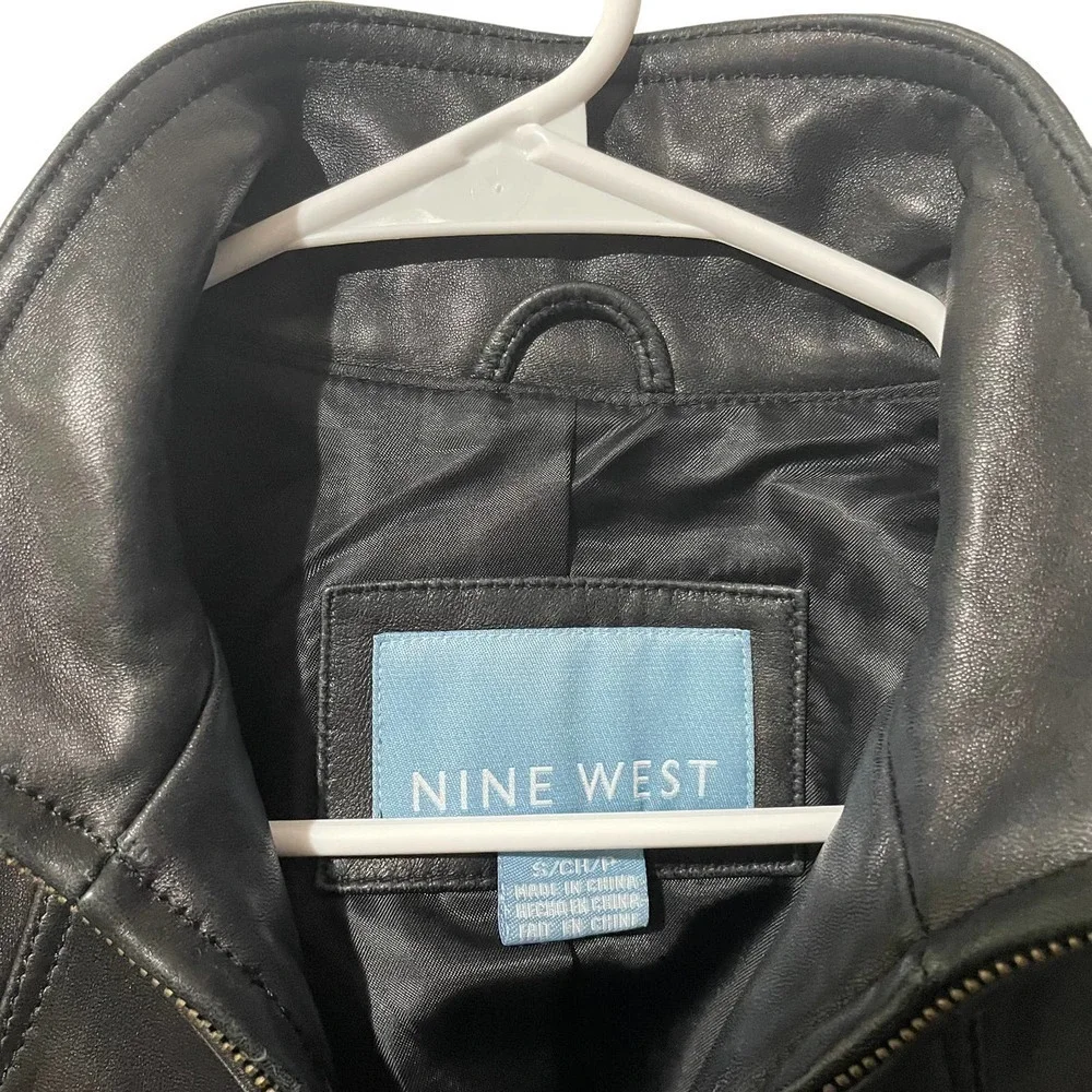 Nine West Buttery Soft 100% Leather Jacket W/Belt - Picture 2 of 5